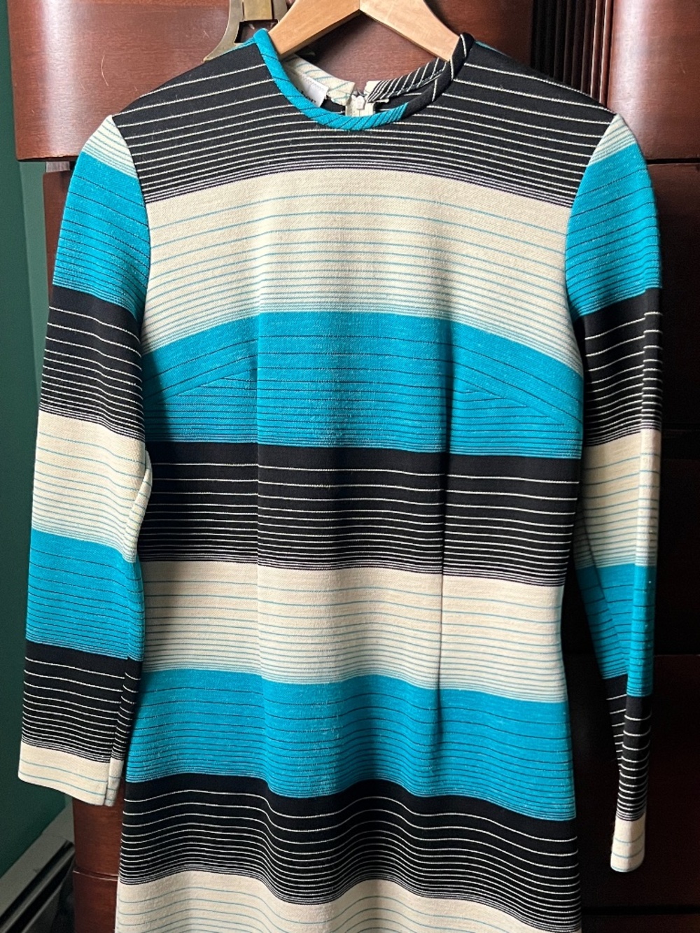 Hob Nobber Naturally vintage polyester striped dress
